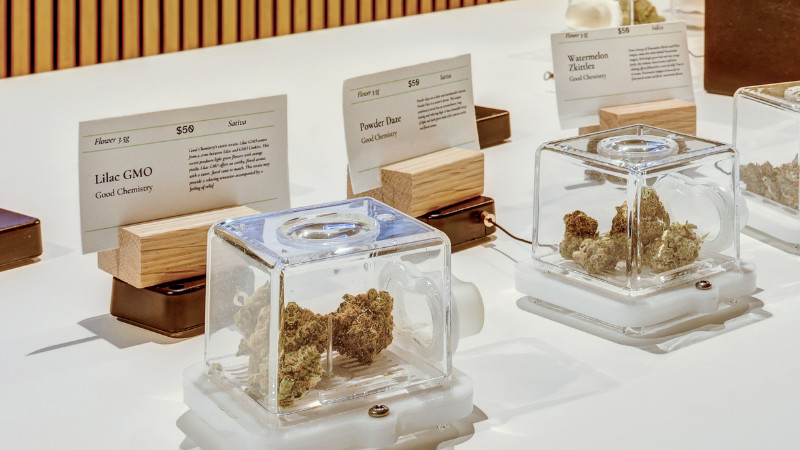 cannabis flower selection at Hennep dispensary 